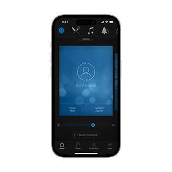 Teléfono móvil con aplicación Beltone